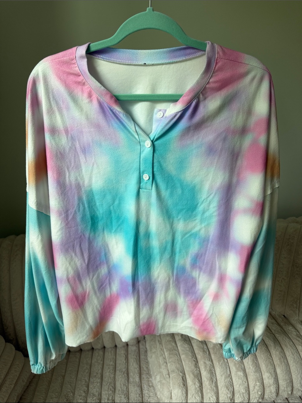 Warm Comfy Super Soft Colorful Tie-Dye Women's Long Sleeve